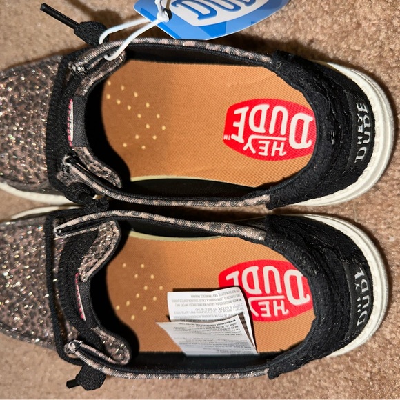 Hey Dude Leopard Pattern Sneakers with Black Trim - Picture 5 of 8